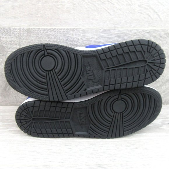 Air Jordan 1 Low GS Size 7Y White Hyper Royal Black Shoes NEW - Picture 10 of 14